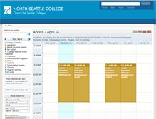 Tablet Screenshot of calendar.northseattle.edu